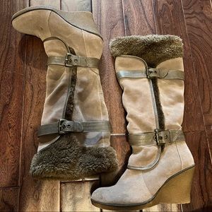 Bare Traps wedge heel boots
